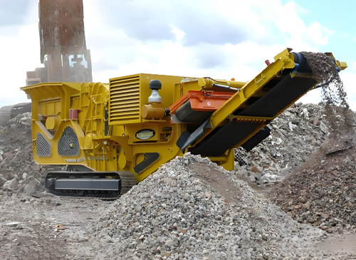 Mobile Raupenbrecheranlage